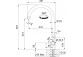 Kitchen faucet Franke Lina XL , height 350mm, obrotowa spout, kamienny szary