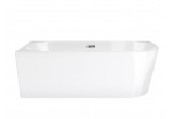 Bathtub freestanding corner Corsan Intero Slim (zwężona do krawędzi bathtub) 150 x 75 cm, montaż lewostronny, korek klik-klak chrome