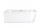 Corner bathtub freestanding Corsan Intero 150 x 74,5 cm white, montaż prawostronny, korek klik-klak chrome