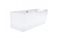 Corner bathtub freestanding Corsan Intero 150 x 74,5 cm white, montaż prawostronny, korek klik-klak chrome