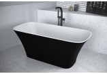 Bathtub freestanding Besco Keya B&W, 165x70cm, oval, black/white