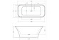 Bathtub freestanding Besco Keya B&W, 165x70cm, oval, black/white