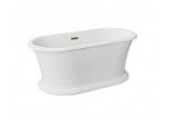 Bathtub freestanding Besco Keya B&W, 165x70cm, oval, black/white