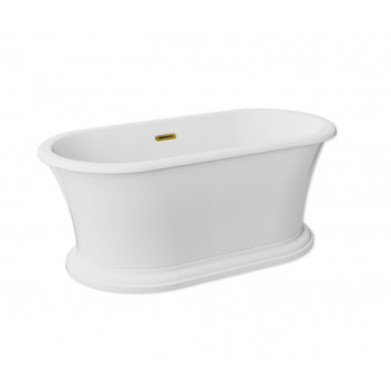 Bathtub freestanding Besco Keya B&W, 165x70cm, oval, black/white