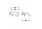 Component wall mounted do podtynkowego korpusu washbasin mixer TRES Project-Tres, spout 180mm, chrome