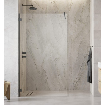 Door sliding walk-in Radaway Furo, right, with wall, 160x200cm, glass transparent, profil chrome