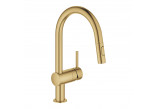 Kitchen faucet with pull-out spray GROHE Minta 1/2", single lever - brushed warm sunset