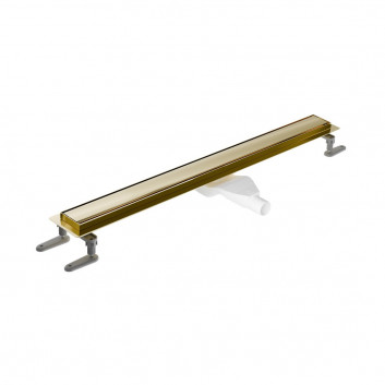 Drainline Excellent Stilio, 80 cm with sealing grid do wypełnienia płytką - gold