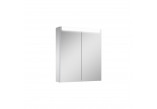 Wall mounted cabinet z lustrem Elita Medium, 80cm, 2 doors, 4 szklane półki, gniazdko electrical, szary