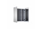 Wall mounted cabinet z lustrem Elita Medium, 80cm, 2 doors, 4 szklane półki, gniazdko electrical, szary