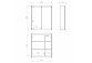 Wall mounted cabinet z lustrem Elita Medium, 80cm, 2 doors, 4 szklane półki, gniazdko electrical, szary
