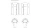 Cabin pentagonal Essenza PTJ 90x90 door right, glass transparent, Radaway ESSENZA PTJ - Chrome