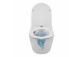 Bowl wall-hung WC Balneo Luna Tornado 36,5x48,5 cm, white bez kołnierza with soft-close WC seat z duroplastu