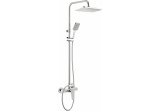 Shower set Deante Tubo wall mounted with head shower 28,8 cm - chrome 