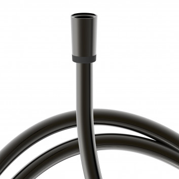 Holder stały Tres z przyłączem wody do słuchawki prysznicowej with hose - black mat