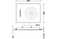 Overhead shower Tres concealed 50x50 cm, ceiling - white mat