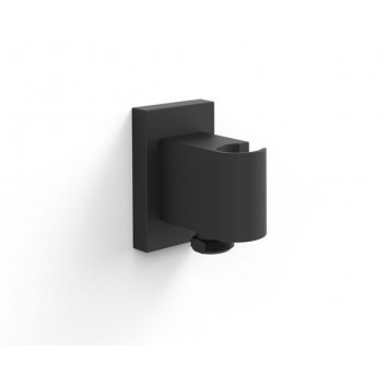 Holder stały Tres z przyłączem wody do słuchawki prysznicowej with hose - black mat