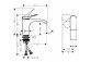 Washbasin faucet Hansgrohe Vivenis, standing, single lever, height 139mm, set drain, chrome