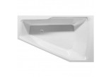 Bathtub wallmounted Riho Desire Back2Wall freestanding, acrylic 180 x 84 cm, with siphon - white