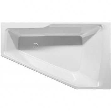 Bathtub wallmounted Riho Desire Back2Wall freestanding, acrylic 180 x 84 cm, with siphon - white