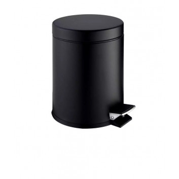 Basket/container Stella na odpady round 5L, black mat