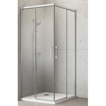 Door sliding Radaway Idea Black 80 part left cabins 78-79.5x200.5cm, glass transparent, profil black- sanitbuy.pl