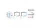 Door shower for recess installation Novellini Young 2.0 1BS folding, zakres regulacji 77-81 cm, profil chrome, transparent glass, right version