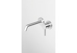 Washbasin faucet Zucchetti Pan concealed 2-hole, white matt, gofrowana