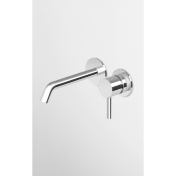 Washbasin faucet Zucchetti Pan concealed 2-hole, white matt, gofrowana