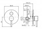 PYTAJ O RABAT !Washbasin faucet Zucchetti Pan S concealed 2-hole, spout 16 cm - czekoladowy szczotkowany PVD
