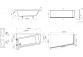 Ravak 10° asymmetric bathtub 160x95 cm left white 