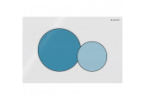 Flush button uruchamiający Geberit Sigma01 do spłukiwania dwudzielnego, round, for wall-hung toilet bowl Bambini - white/niebieski