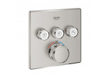 Concealed mixer Grohe Grohtherm SmartControl thermostatic 3-receivers wody color stainless steel