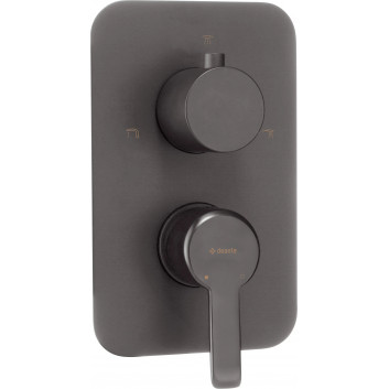 Shower mixer concealed without shower switch, Deante Arnika, titanium