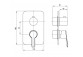 Shower mixer concealed without shower switch, Deante Arnika, titanium