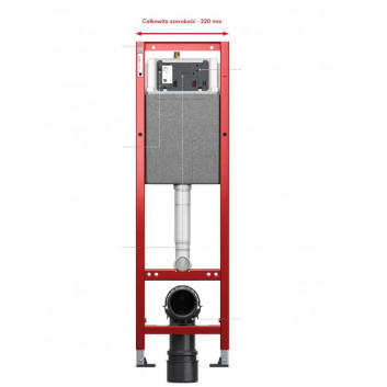 Concelaed frame WC TECEprofil, height montażowa 1120mm, ze spłuczką Octa II