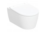 Wall-hung wc WC Geberit ONE, TurboFlush, with seat toilet, panel dekoracyjny: shiny chromee