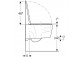 Wall-hung wc WC Geberit ONE, TurboFlush, with seat toilet, panel dekoracyjny: shiny chromee