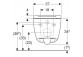 Wall-hung wc WC Geberit ONE, TurboFlush, with seat toilet, panel dekoracyjny: shiny chromee