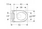 Bowl Geberit iCon washdown model, hanging
