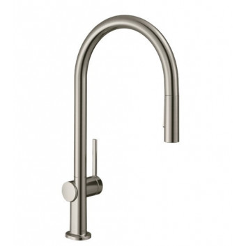 Single lever kitchen faucet 160, metalowa pull-out spray, 2jet, sBox, Hansgrohe Zesis M33 - Black Matt