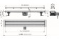 System drain for built-in w ścianie Alcaplast Eden 1050 stainless steel