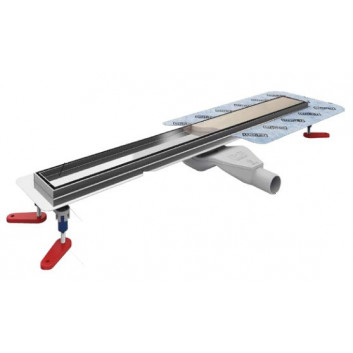 Drainline, pełny set, Wiper New Premium, 500mm, wzór Ponente, finish szlif