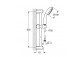 Shower set Grohe Tempesta 100, handshower 2-functional with hose 175cm i drążkiem 60cm, chrome