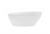 Bathtub freestanding Besco Goya 160 x 70 cm, klik-klak white czyszczony od góry - white shine