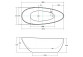 Bathtub freestanding Besco Gloria 160x68cm Retro white