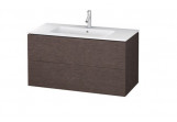 Cabinet vanity Duravit L-Cube, hanging 1020 x 481 mm - oak dark szczotkowany