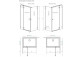 Door cabins prysznicowej Radaway Essenza 8 KDJ 100, left, 1000x2000mmm, glass transparent, gold szczotkowane