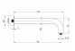 Spout bath Deante Cascada wall mounted, składana 23 cm - gold szczotkowane