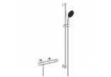 Shower mixer with thermostat Grohe Precision Start, wall mounted, with shower set - chrome